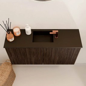 Mondiaz Joya 80cm toiletmeubel walnut met wastafel faye midden 1 kraangat urban