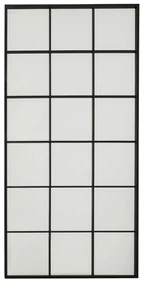 Kare Design Finestra Zwarte Spiegel Met Vakken 180x90 - 90x180cm