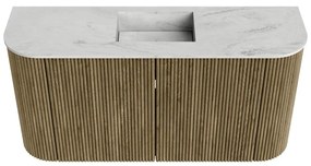 Mondiaz Joya DLux 85cm toiletmeubel ronding links/rechts dusk met wastafel faye midden zonder kraangat opalo