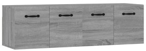 vidaXL Wandkasten 2 st 80x35x36,5 cm bewerkt hout grijs sonoma eiken