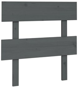 vidaXL Hoofdbord 103,5x3x81 cm massief grenenhout grijs