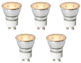 Set van 5 GU10 dimbare LED lampen 35mm 4W 200 lm 2200K