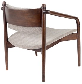 Dutchbone Torrance Retro Fauteuil Gebogen Hout