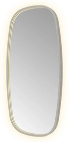 Hotbath &More Contour spiegel deens ovaal 50x100cm geborsteld gunmetal PVD
