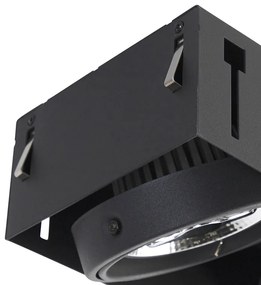 Inbouwspot zwart AR111 trimless 3-lichts - Oneon