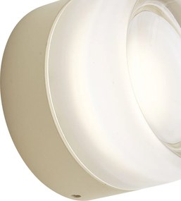 Design wandlamp beige met opaal glas IP44 - Michele