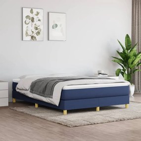 vidaXL Boxspringframe stof blauw 140x200 cm