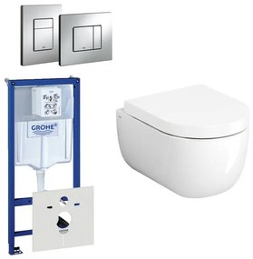 Clou Hammock Compact Toiletset - inbouwreservoir - wandtoilet - softclose - quickrelease - bedieningsplaat verticaal/horizontaal - chroom 0720001/0729205/sw106248/sw106250/