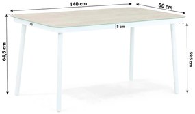 Dining Loungeset 7 personen Aluminium/rope Wit  Lifestyle Garden Furniture Cordani