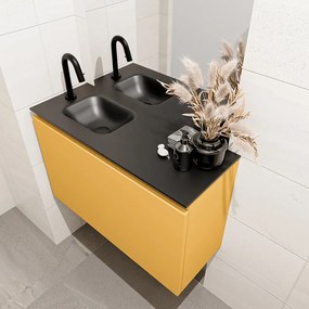 Mondiaz Olan 80cm toiletmeubel ocher met wastafel urban links 1 kraangat