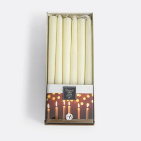 Set van 12 gladde kaarsen H25 cm, Caspar