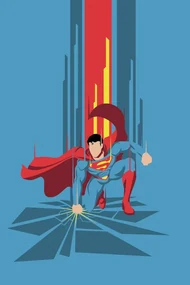 Kunstafdruk Superman - Power Blue