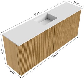 Mondiaz Joya DLux 100cm toiletmeubel shadow met wastafel faye midden 1 kraangat ostra