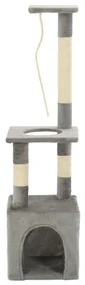 vidaXL Kattenkrabpaal met sisal krabpalen 109 cm grijs