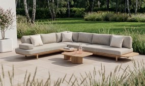 Taste by 4 Seasons Marco lounge hoekbank XL teak LoungebankLoungeset houtkleur weerbestendig
