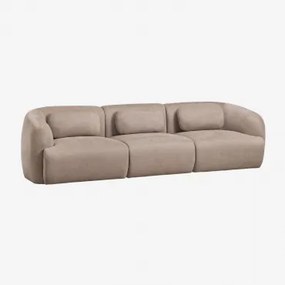3-delige Modulaire Bank In Chenille Coquette Chenille Tarwebruin - Sklum