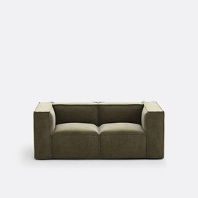 Modulaire bank, 2-zit, in vintage ribfluweel, Seven