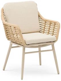 Tuinstoel Aluminium/rope Taupe-naturel-bruin Coco Antoni