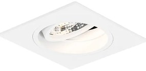 Vierkante inbouwspot wit verstelbaar - Chuck 70