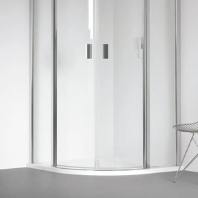 Riho Davos kwartronde douchebak 100x100cm wit glans