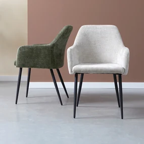 Beige Eetkamerstoel Met Armleuningen