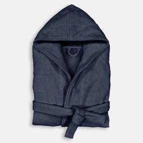 Badjas met kap in fluwelen badstof 450 g/m2, Trizie