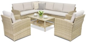 Monaco Hoek 7 Tuinpunt tuinmeubelen beige