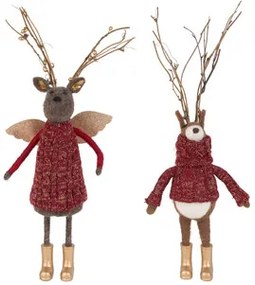 Kerst decoraties Rood Côté Table  RODOLPHE X2