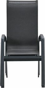 Garden Impressions Siena tuinstoel stapelbaar - donker grijs