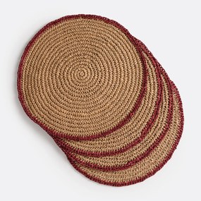 Set van 4 placemats in papier, Solia