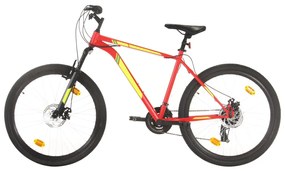 vidaXL Mountainbike 21 versnellingen 27,5 inch wielen 42 cm frame rood
