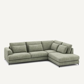 Omvormbare hoekbank rechts, van stevig katoen, MARSILE