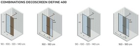 Riho Define inloopdouche met decopaneel 160x200cm koper mat