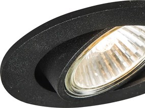 Smart inbouwspot zwart kantelbaar incl. Wifi GU10 - Cisco