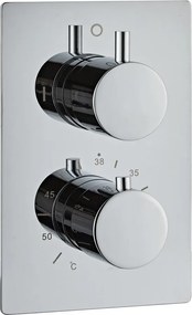 Saniclear Talpa inbouwregendouche 30cm met vierkante massagejets en plafondarm chroom