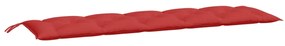 vidaXL Tuinbankkussen 180x50x7 cm stof rood