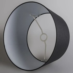 Vloerlamp goud/messing met kap zwart 45 cm verstelbaar - Parte