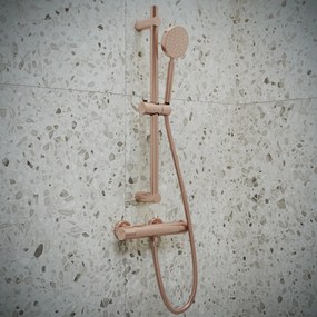 Saniclear Copper Curved opbouw douchethermostaat geborsteld koper