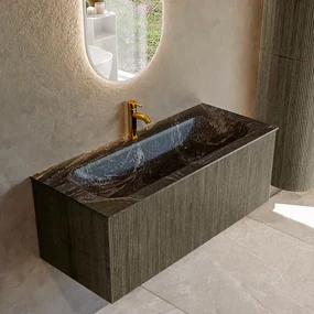 Mondiaz Kurve-dlux 110cm badmeubel shadow met 1 lade en wastafel big medium midden 1 kraangat lava