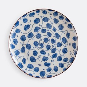 Set van 4 platte borden met bloemmotief, Rowl