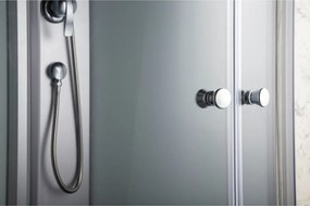 Kerra Evora complete douchecabine met zitting 80x80cm chroom