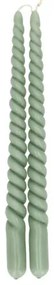 Dinerkaars gedraaid, groen, 29 cm, set van 2