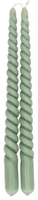 Dinerkaars gedraaid, groen, 29 cm, set van 2