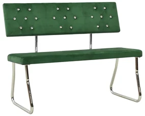 vidaXL Bankje 110 cm fluweel donkergroen