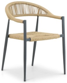 Tuinset 4 personen 120 cm Aluminium/rope Taupe Lifestyle Garden Furniture Granada/Vienna