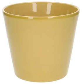 Bloempot, aardewerk, geel,Ø 17,5 cm