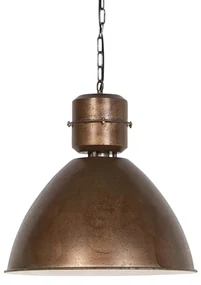 Eettafel / Eetkamer Industriële hanglamp roestbruin - Flynn Industriele / Industrie / Industrial E27 rond Binnenverlichting Lamp