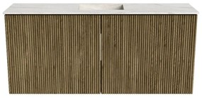 Mondiaz Joya DLux 90cm toiletmeubel dusk met wastafel faye midden zonder kraangat ostra