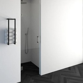 BRAUER Void nisdeur helder glas 60x200 omkeerbaar incl. glascoating PVD RVS-kleurig geborsteld GS-VON1H60200NG