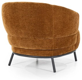 Eleonora David Zachte Fauteuil Met Ronde Rug Mosterd